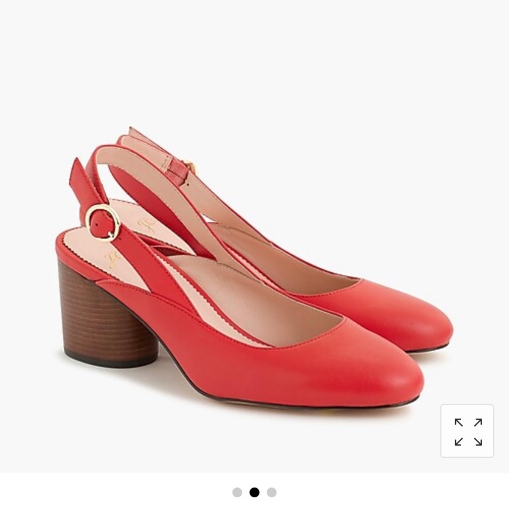 NIB JCREW Slingback pumps in leather